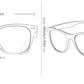 Barcur Wayfarer sunglasses product dimensions