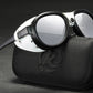 Silver KDEAM Leather Steampunk sunglasses