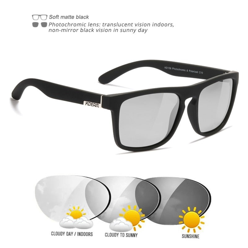 Photochromic KDEAM Classic Square-Frame sunglasses