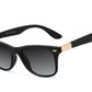Black gradient gray lens Veithdia Classic Square sunglasses