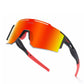 Mirror red lens with black frame KDEAM Rimless TR90 Sport sunglasses