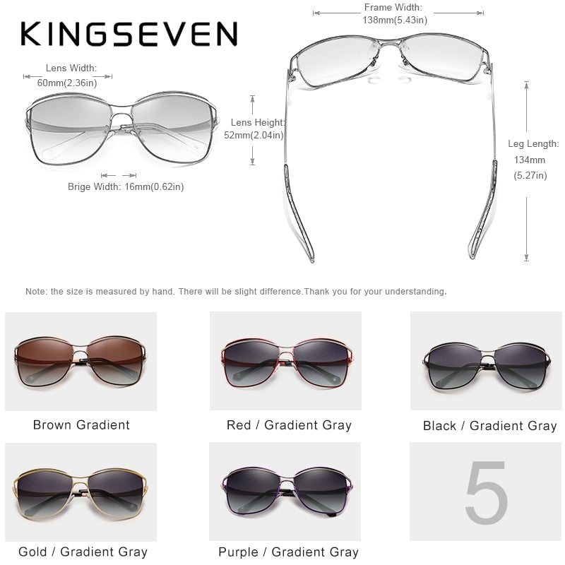 Kingseven Butterfly Gradient sunglasses product dimensions