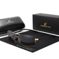 Gold and black Kingseven Men's Classic Rimless sunglasses