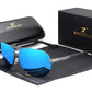 Mirror blue lens Kingseven Rimless Aviator sunglasses