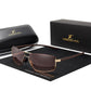 Brown and gold Kingseven Men's Classic Rimless sunglasses
