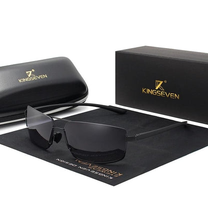 Black Kingseven Men's Classic Rimless sunglasses