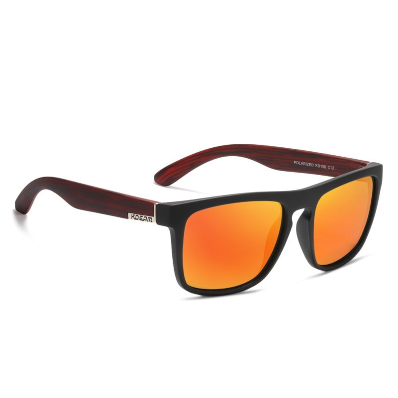 Orange lens with black framed KDEAM Classic Square-Frame sunglasses