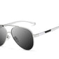 Silver Veithdia Aviator sunglasses