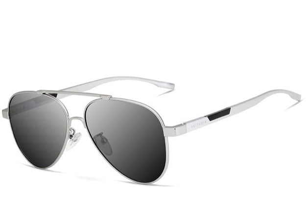 Silver Veithdia Aviator sunglasses