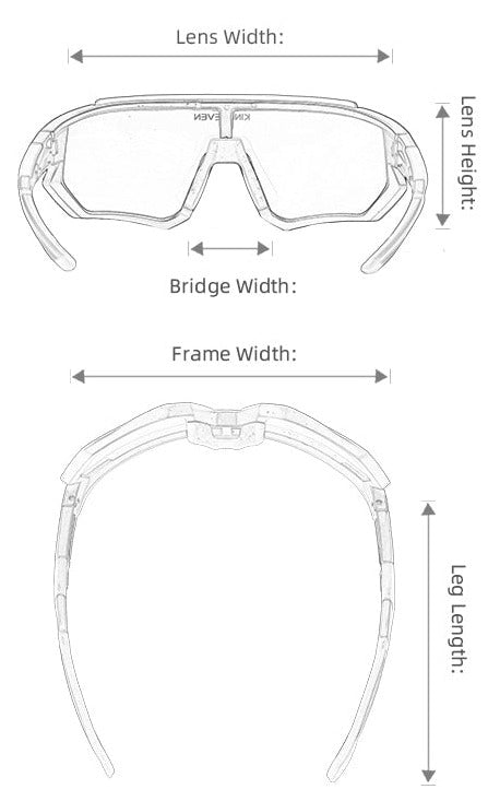 Kingseven XTR Cycling glasses product dimensions