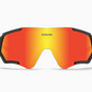Front view of KDEAM Polarised Mirror Lens Shield sunglasses