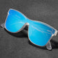 Mirror blue lens with transparent frame KDEAM Polarised Single-Lens sunglasses