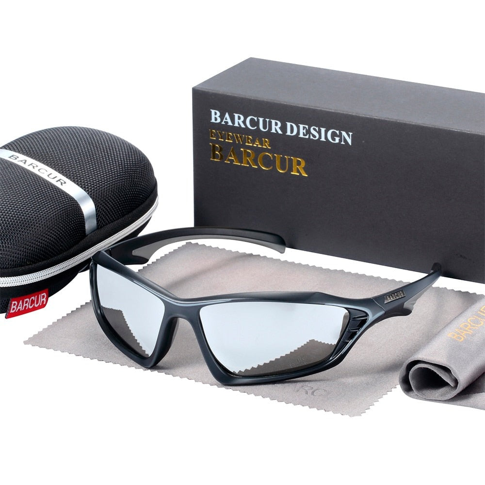 Silver Barcur TR90 sport sunglasses