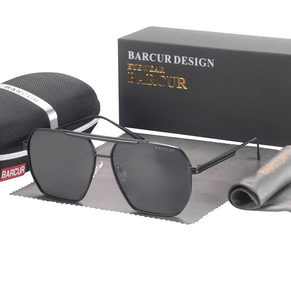 Black Barcur Oversized Hex sunglasses