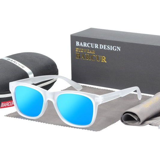 Ice blue Barcur Wayfarer sunglasses