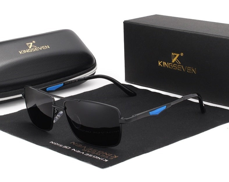 Black and blue Kingseven Pilot Square sunglasses