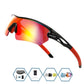 Black and red Comaxsun UV400 Cycling sunglasses