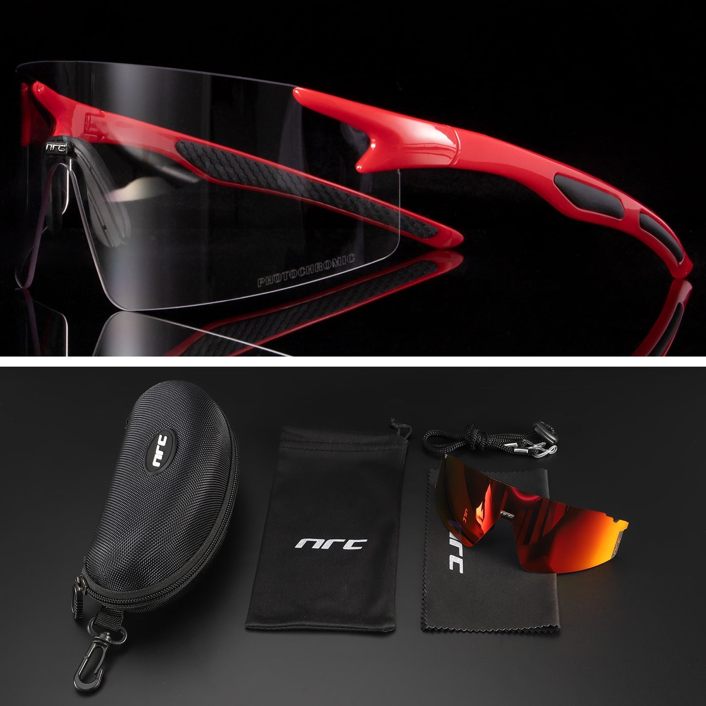 Red NRC Photochromic Cycling glasses