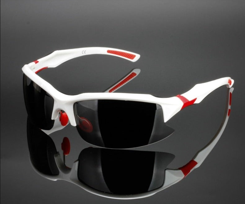 White and red Comaxsun Outdoor Sport sunglasses