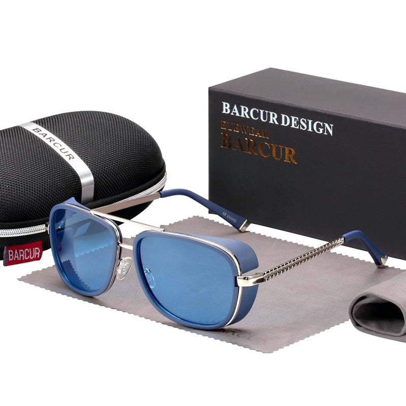 Blue Barcur Stark Steampunk sunglasses