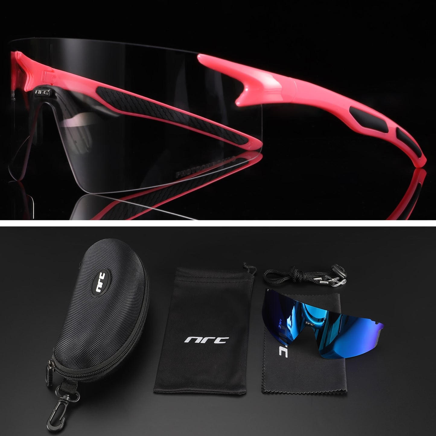 Pink NRC Photochromic Cycling glasses