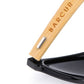 Close up of the hinge on the Barcur Polarised Bamboo sunglasses