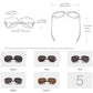 Kingseven Oversized Vintage sunglasses product dimensions