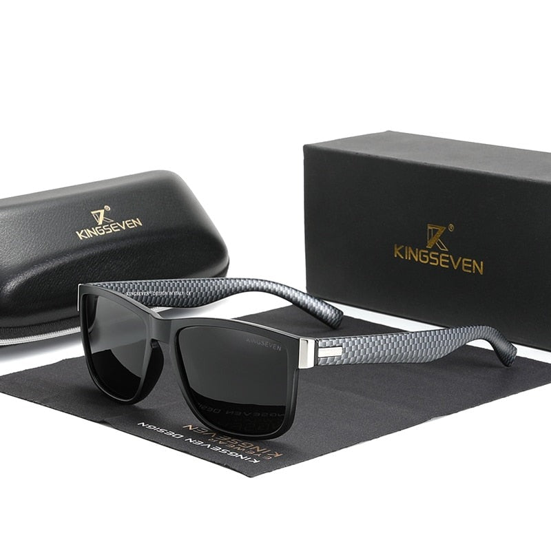 Limited black Kingseven Carbon Fibre Pattern sunglasses
