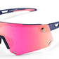 Cherry blossom and navy RockBros Magnetic Split Cycling glasses