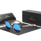 Mirror blue lens Kingseven Black Walnut sunglasses
