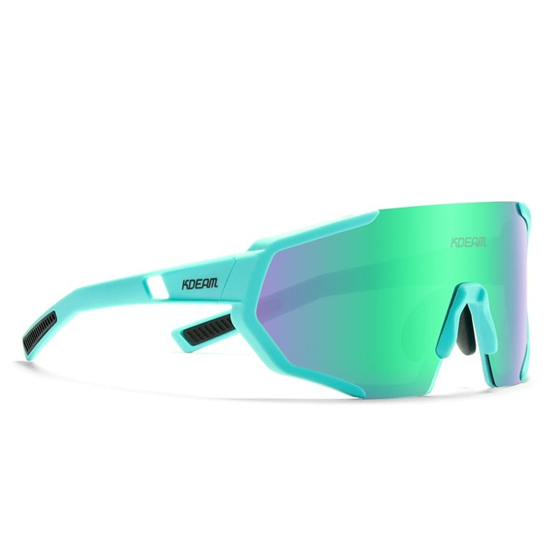 Mirror green KDEAM TR90 Shield-Lens sunglasses