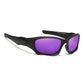 Black frame with purple lens KDEAM Cutting-Frame Sport sunglasses