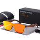 Mirror orange lens Barcur Polarised Wooden sunglasses