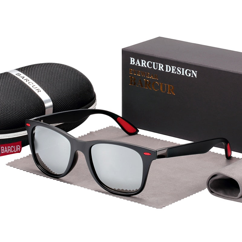 Silver Barcur Wayfarer sunglasses