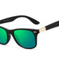 Mirror green lens Veithdia Classic Square sunglasses