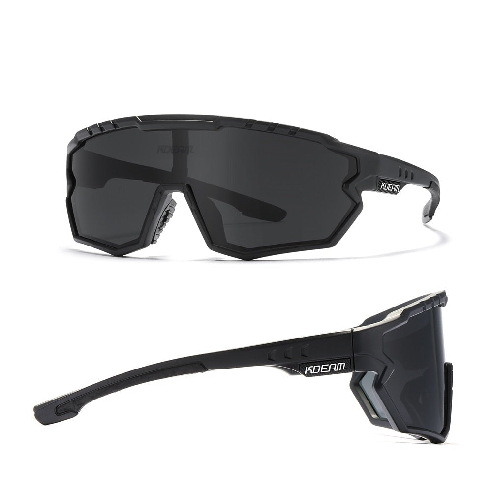 Black KDEAM Full-Frame TR90 Sport sunglasses product display