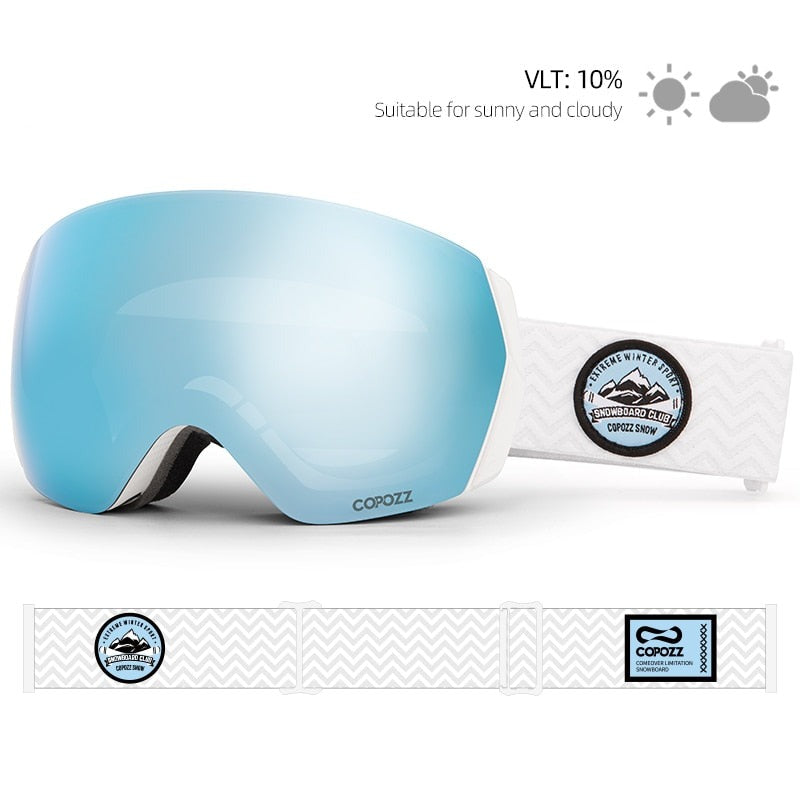 Ice blue Copozz Aurora Ski goggles