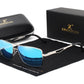 Mirror blue lens Kingseven Pilot Square sunglasses