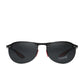 Front view of KDEAM Rimless Oval-Frame sunglasses