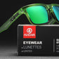 Transparent green KDEAM Patterned Square sunglasses