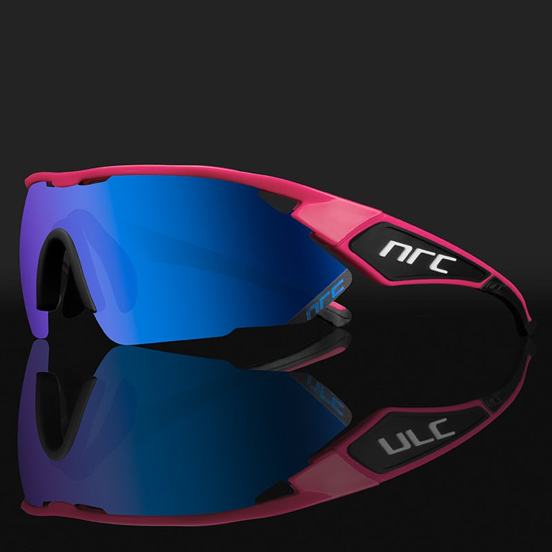 Shield-frame rose blue NRC Pro Cycling glasses