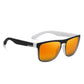Orange lens with black and white framed KDEAM Classic Square-Frame sunglasses