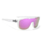 Transparent frame with pink lens KDEAM Oversized Shield-Lens sunglasses