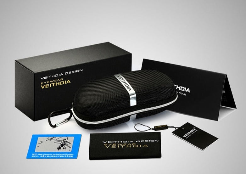 Veithdia Aviator sunglasses packaging display