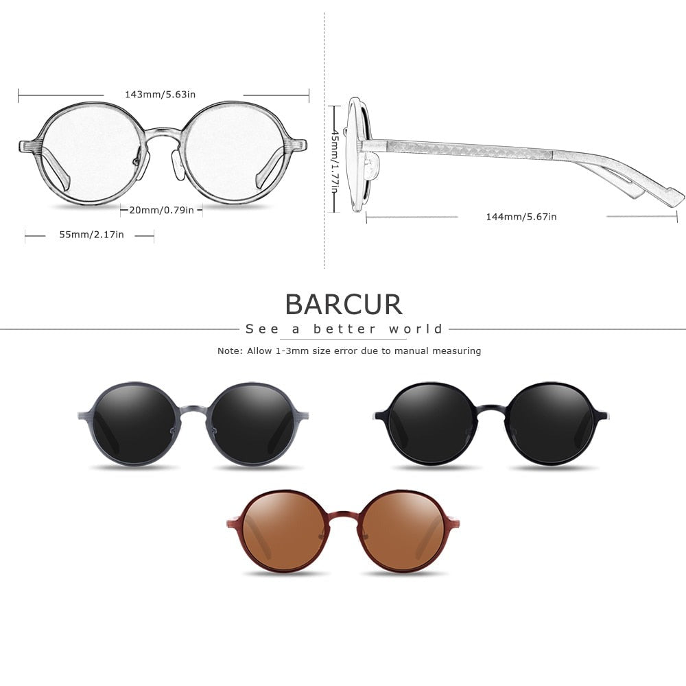 Barcur Vintage Gothic sunglasses product dimensions and specifications