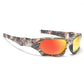 Camouflage frame with mirror orange lens KDEAM Cutting-Frame Sport sunglasses