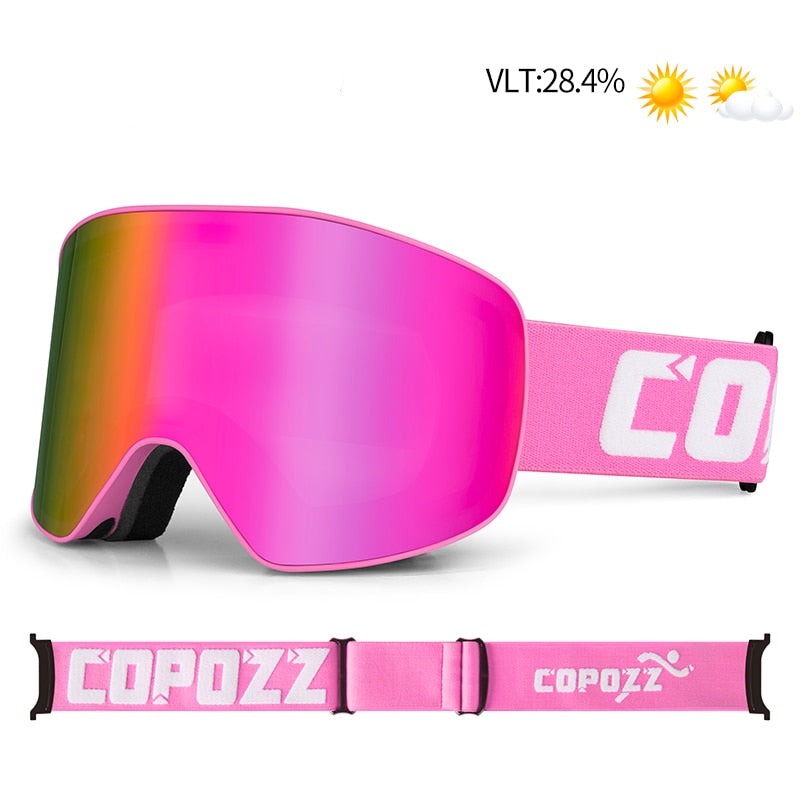 Pink Copozz Pro Ski Goggles