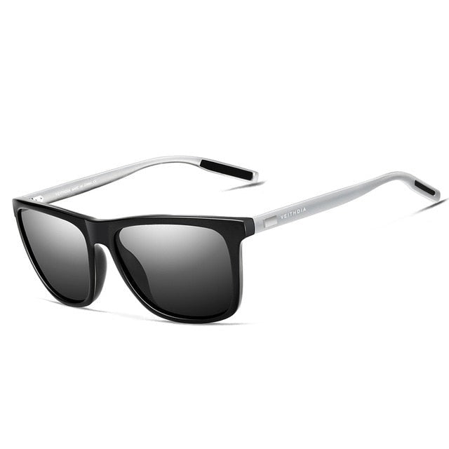 Black and silver Veithdia Aluminium Magnesium sunglasses