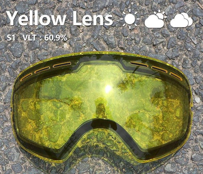 Yellow Copozz Anti-Fog Ski Replacement Lens