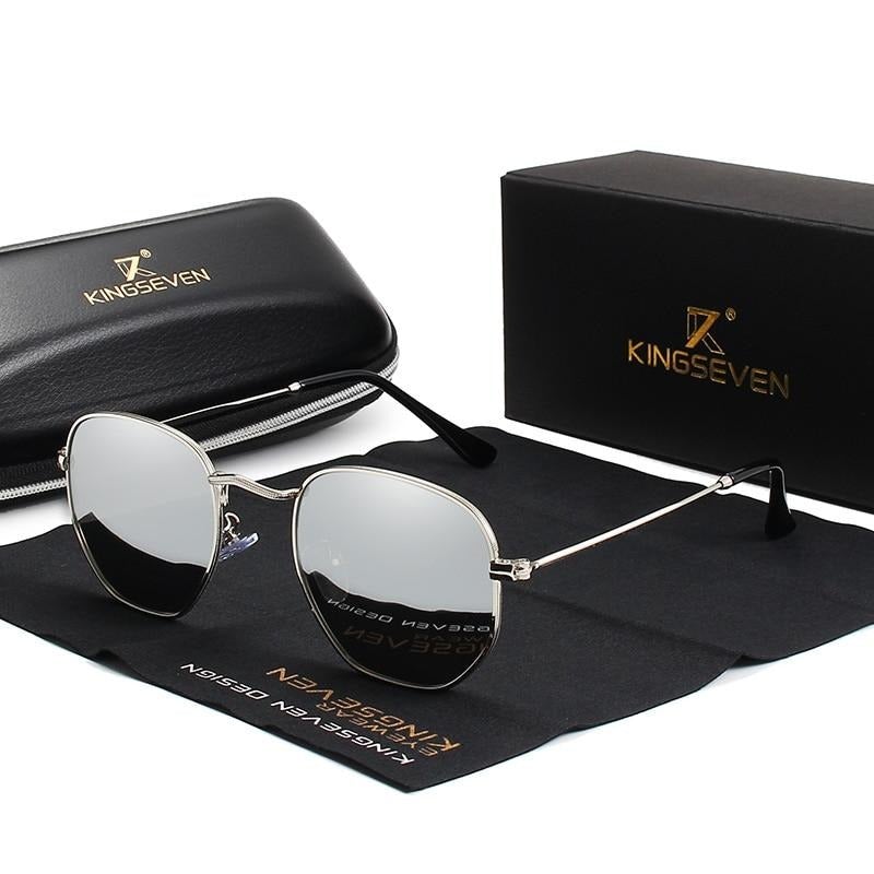 Mirror silver Kingseven Retro-Hex sunglasses